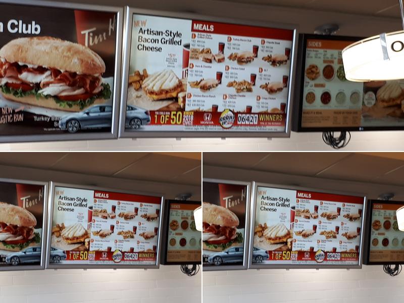 Tim Hortons Menu