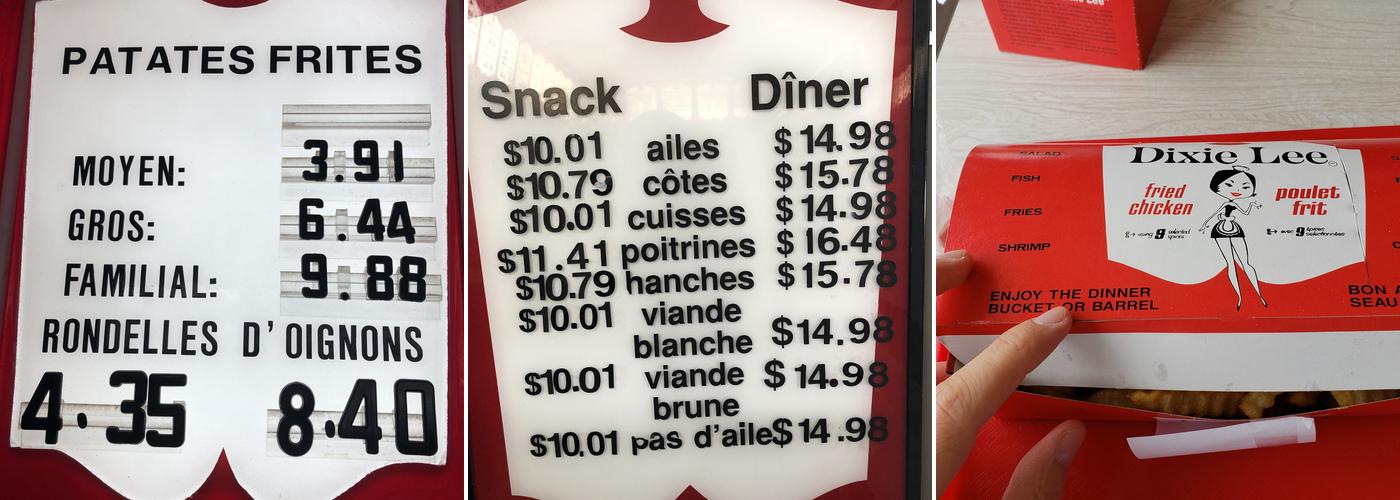 Dixie Lee Menu