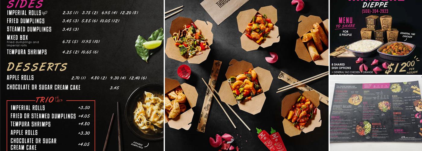Thaïzone Menu