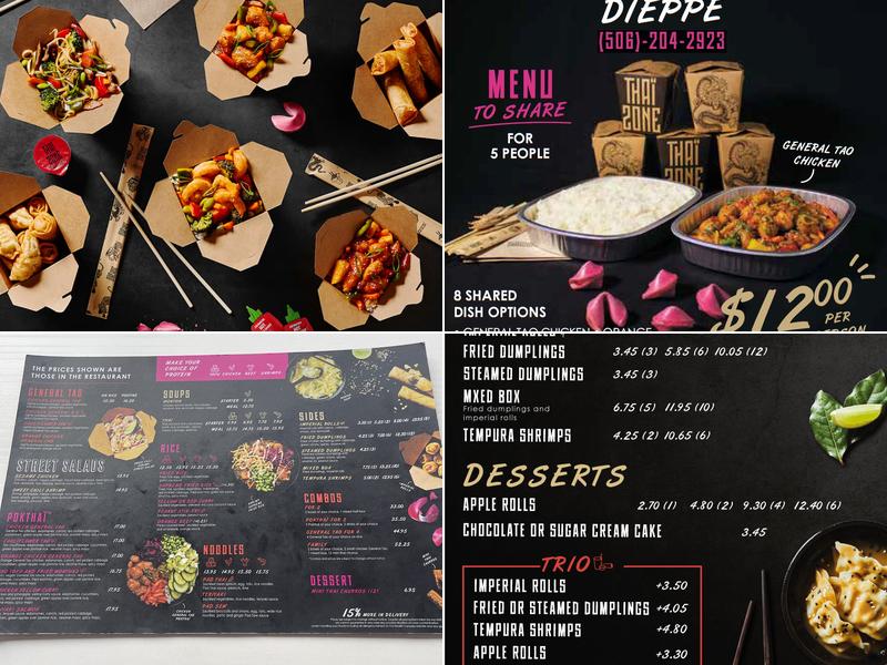 Thaïzone Menu