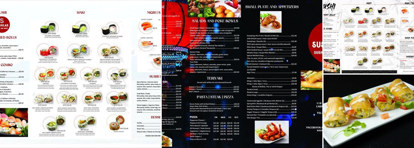 Sushi Lab Menu