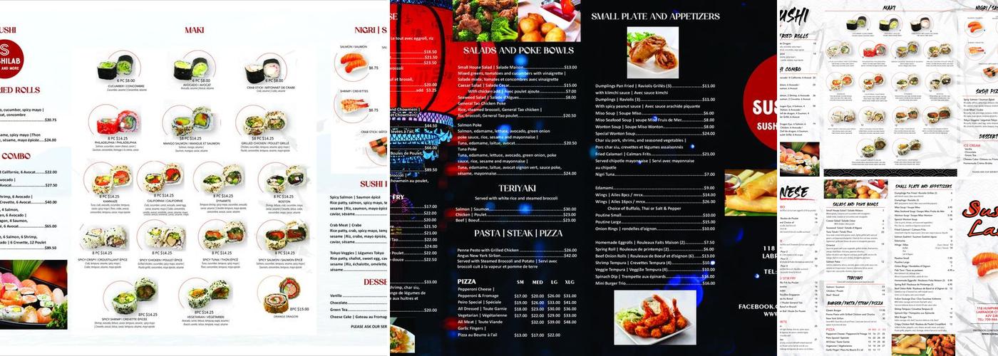 Sushi Lab Menu