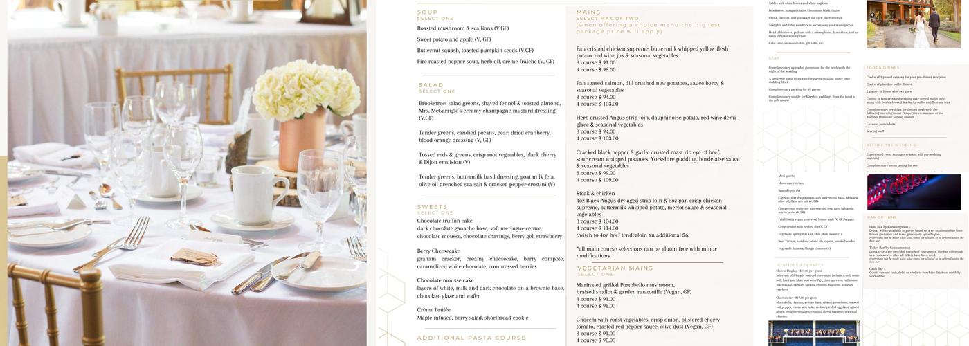 Options Jazz Lounge at Brookstreet Menu