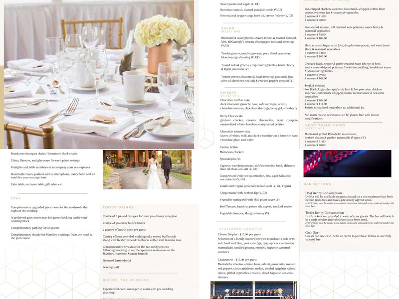 Options Jazz Lounge at Brookstreet Menu