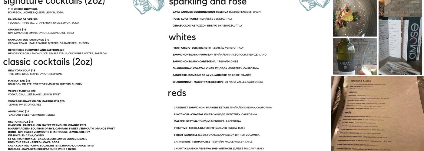 Amuse Kitchen & Wine Menu