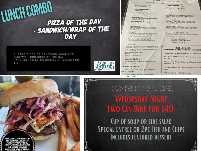 Kellocks Restaurant Menu