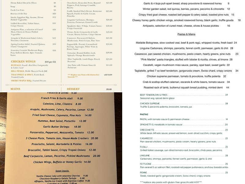 Highview Food & Drink Menu