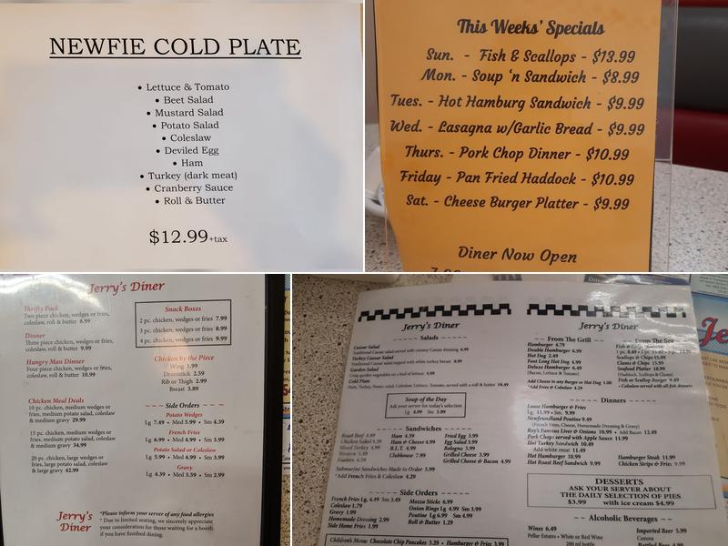 Jerry's diner Menu