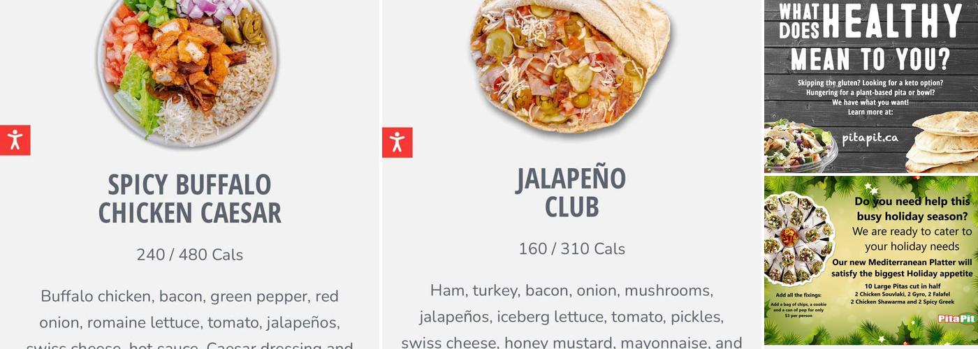 Pita Pit Menu