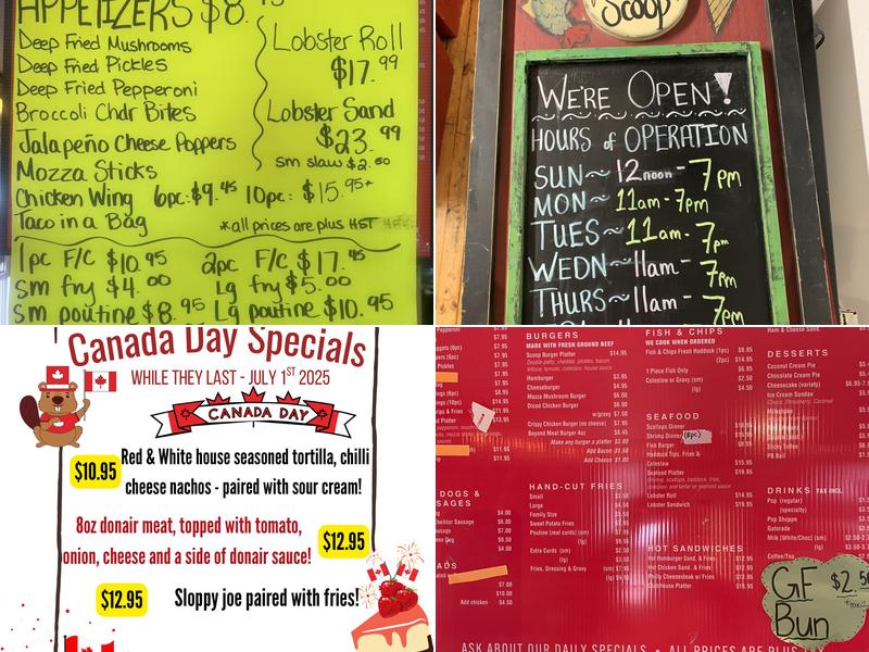 What's the Scoop Takeout Menu