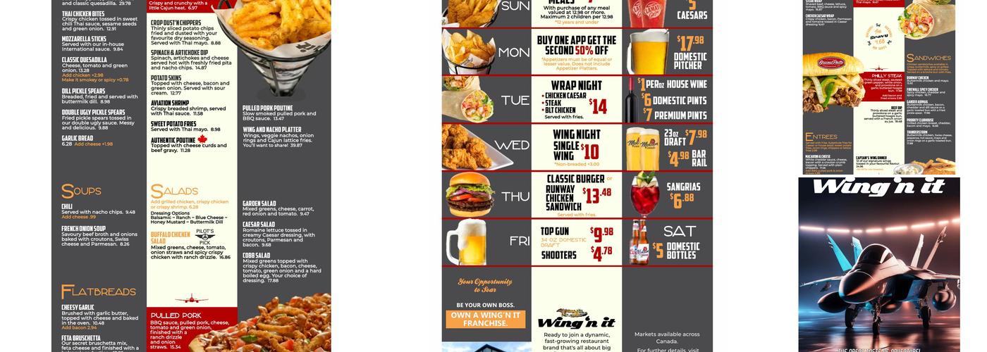 Wing 'n It Menu
