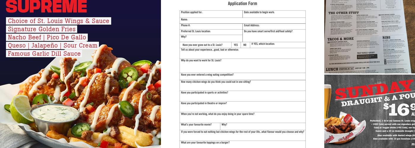 St. Louis Bar & Grill Menu