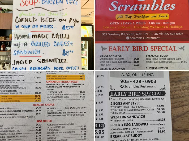 Scrambles Menu
