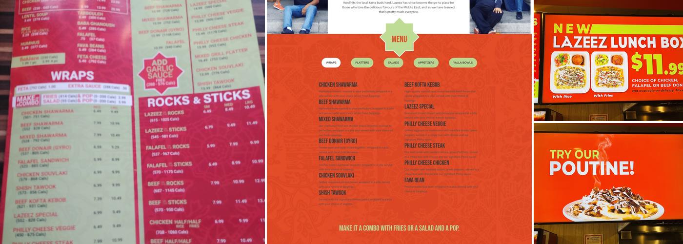 Lazeez Shawarma Menu