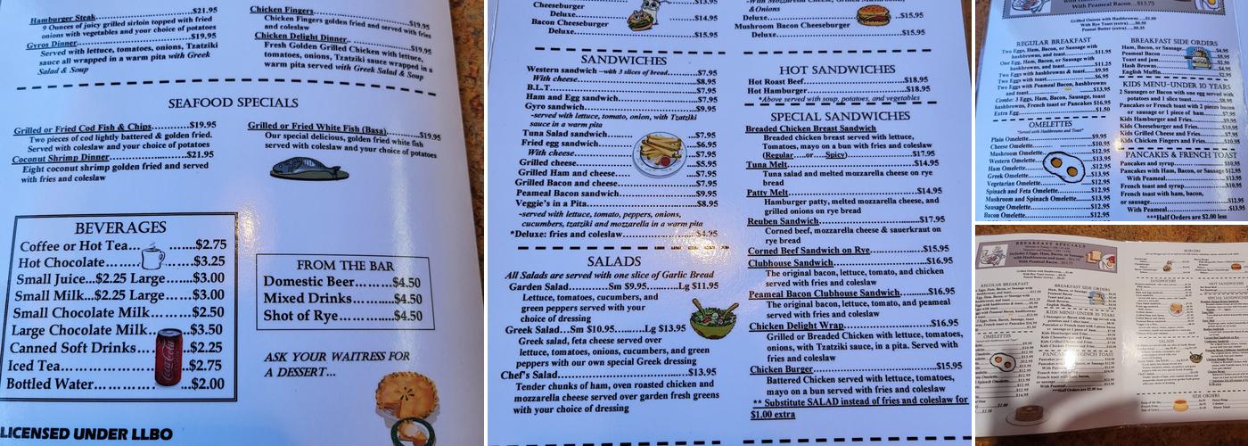 John's Place Menu