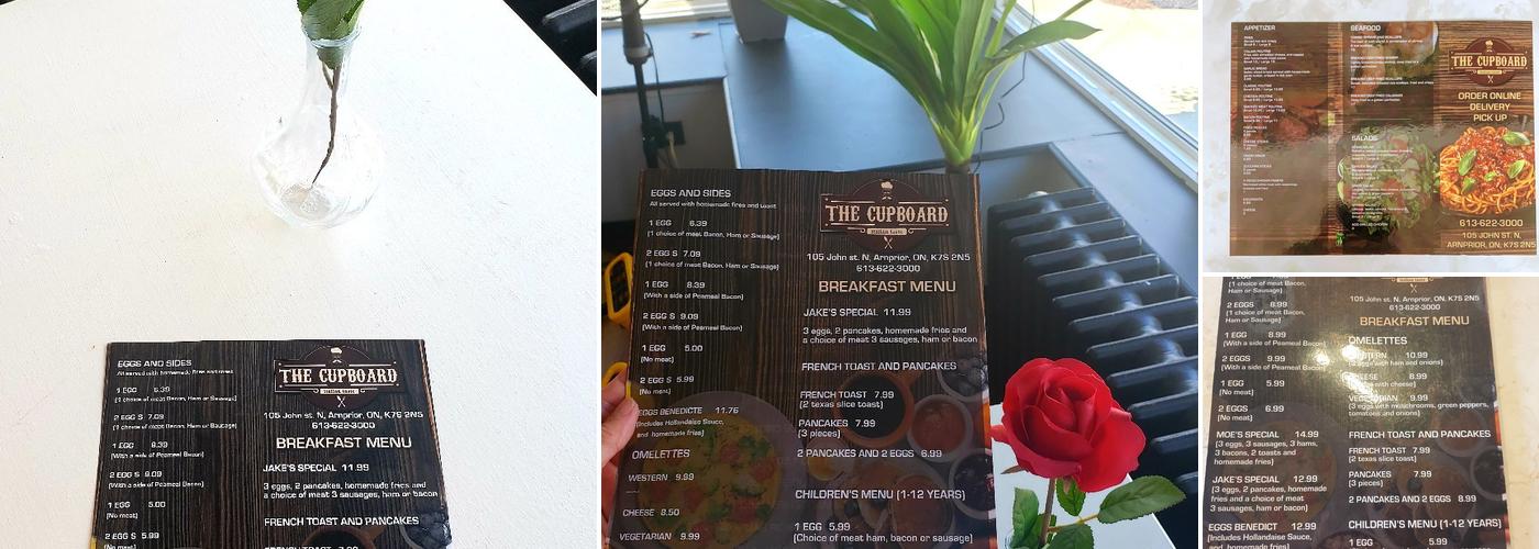 The Cupboard Menu