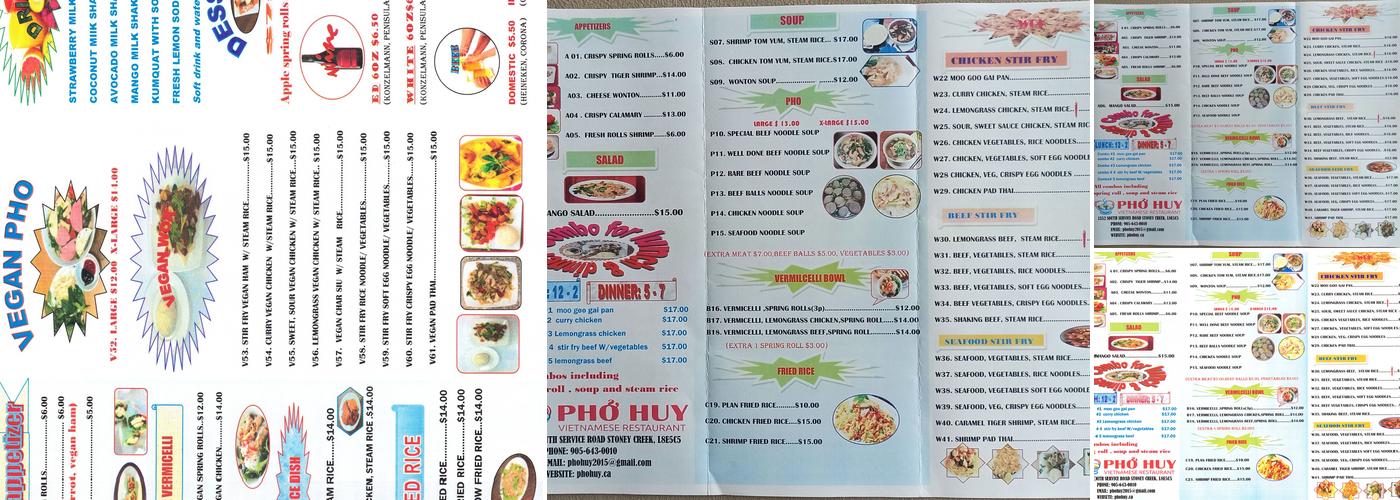 Pho May Menu
