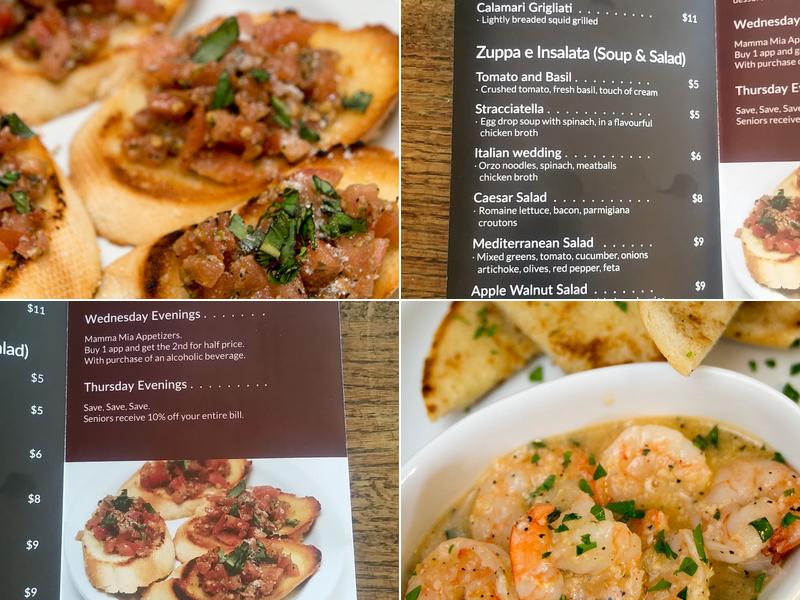 Casa Mia Ristorante Menu