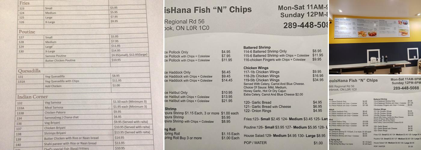 Luckys Fish N Chips Menu