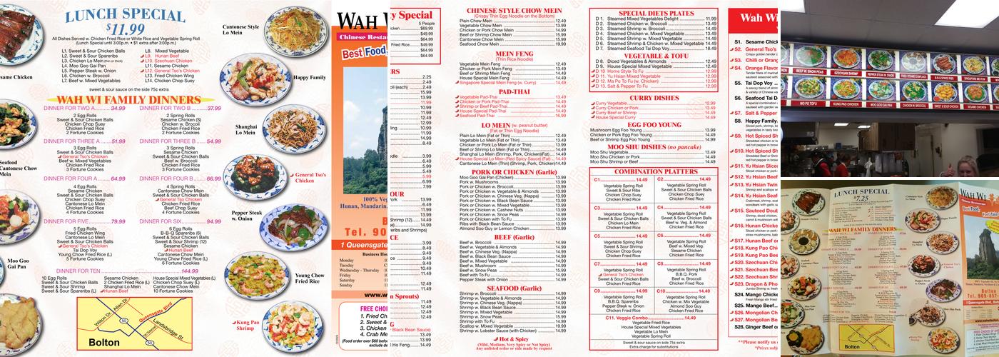 Wah Wi Menu