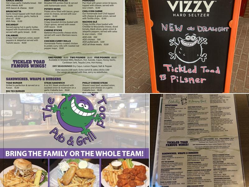Tickled Toad Pub & Grill Menu