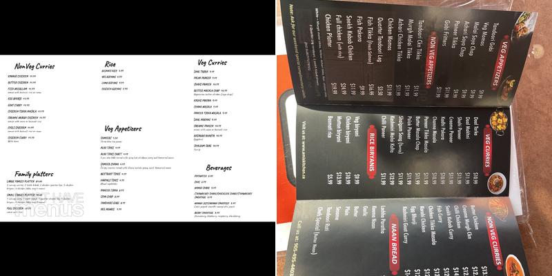 Ami's Kitchen Inc. Menu