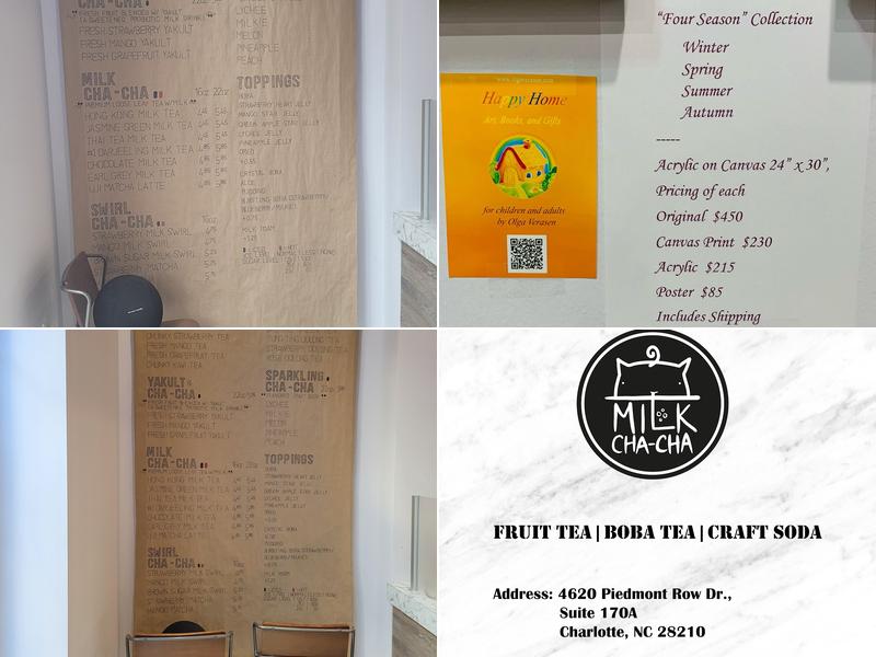Milk Cha-Cha Menu