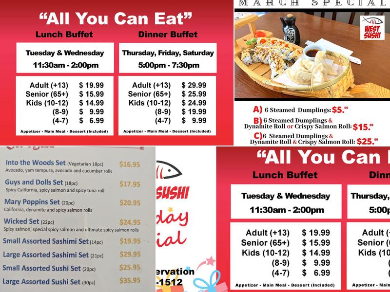 West Sushi Menu