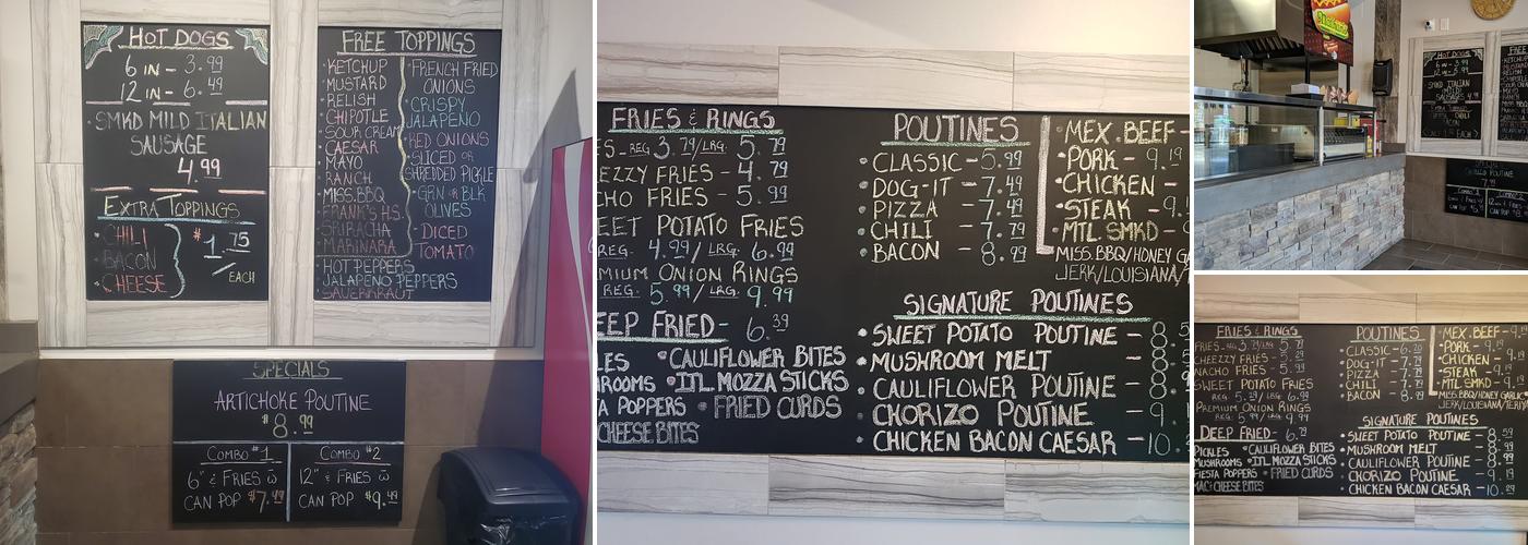 Dog-it Poutine Menu