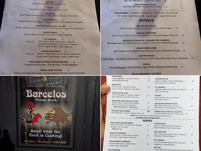 Barcelos Restaurant & Grill Menu