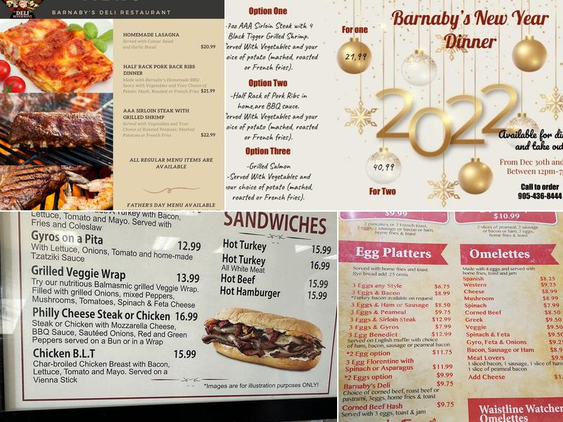 Barnaby's Menu