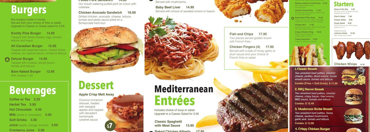 Knotty Pine Restaurant Menu