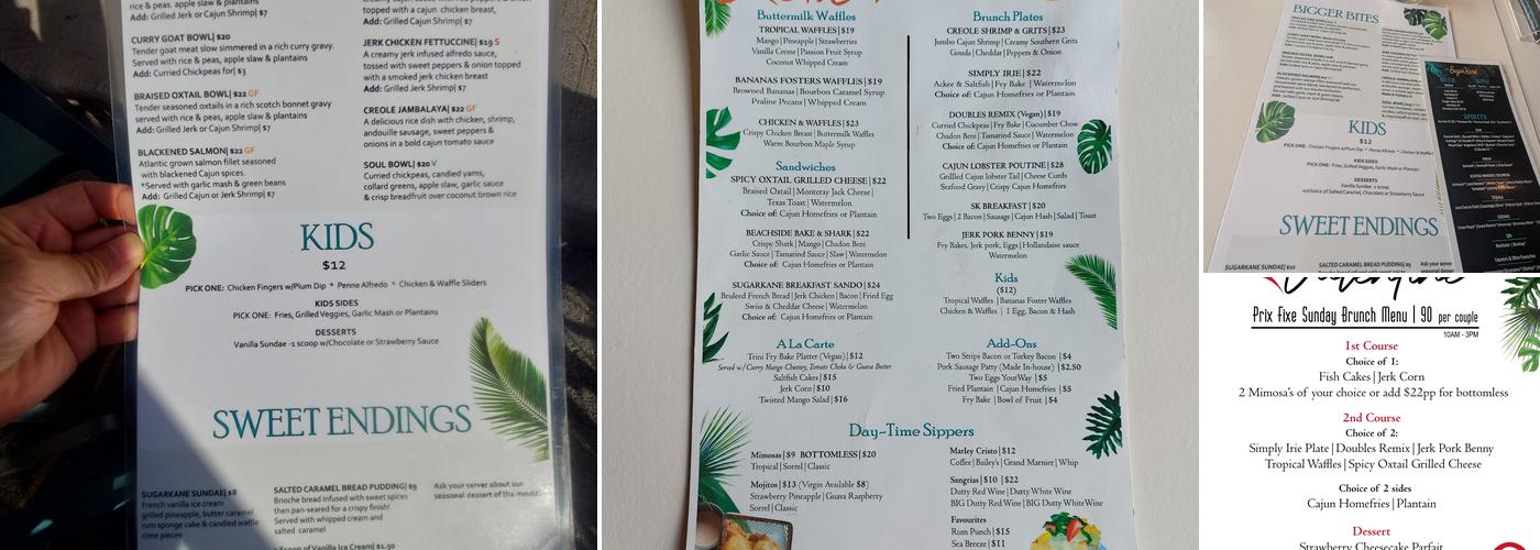 SugarKane Menu