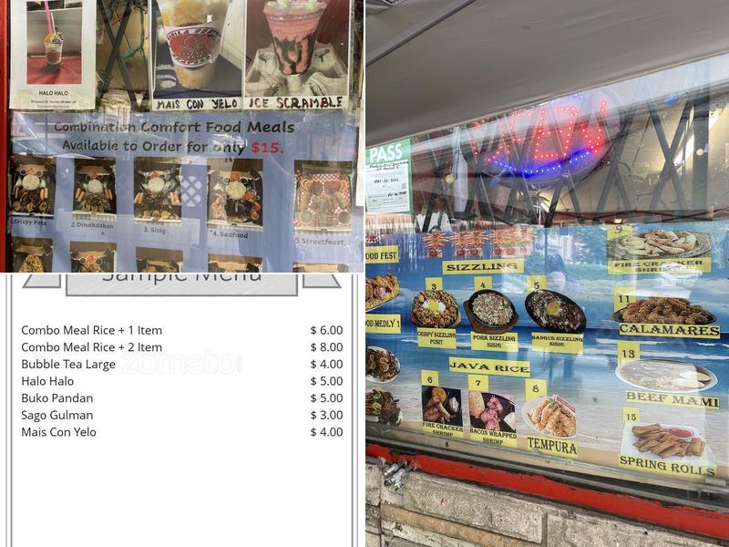 Manila Sentro Filipino Cuisine Takeout & Catering Menu