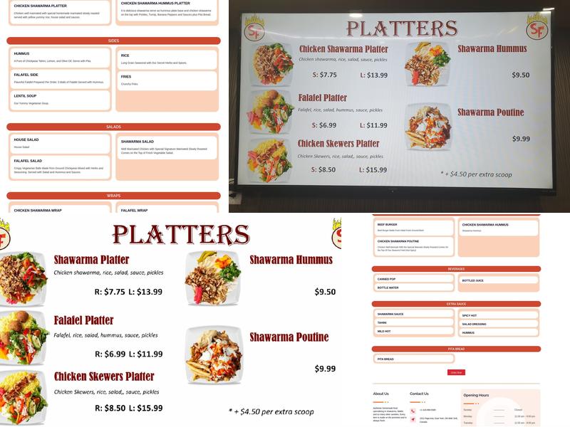 Shawarma Frenzy Menu