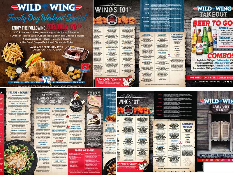 Wild Wing Menu