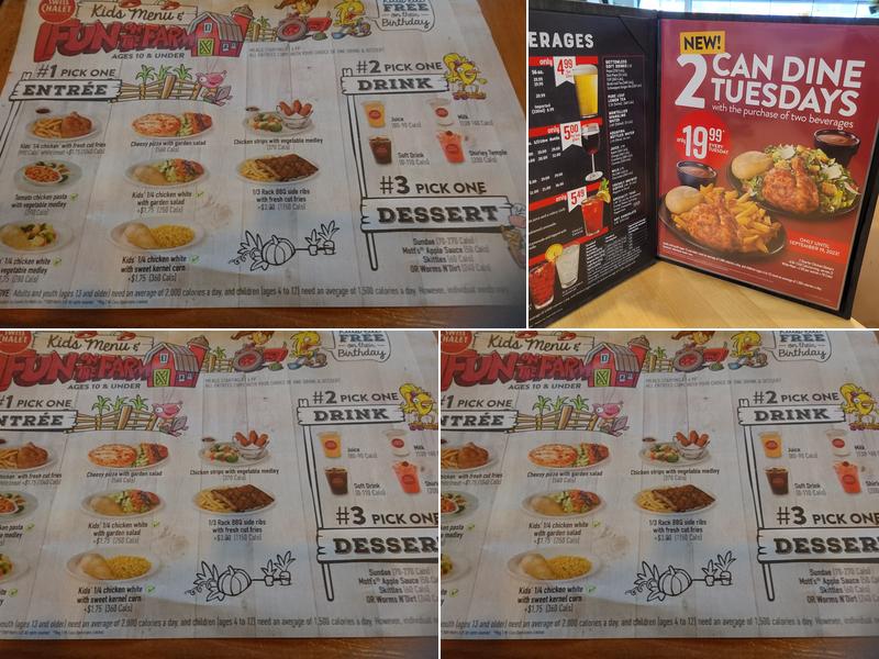Swiss Chalet Menu