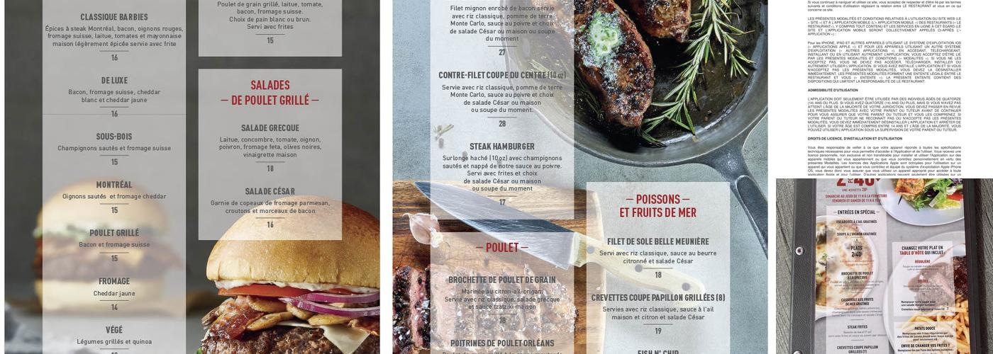 Barbies Resto Bar Grill - Lebourgneuf Menu