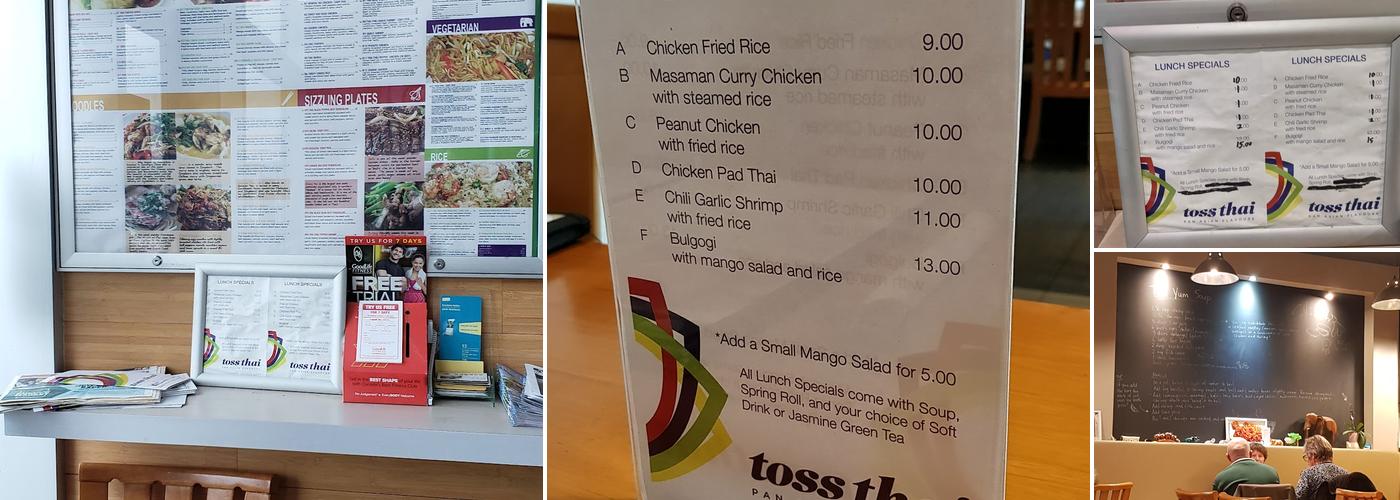 Toss Thai Menu