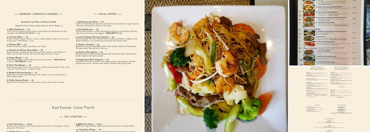 Thai Pad Menu