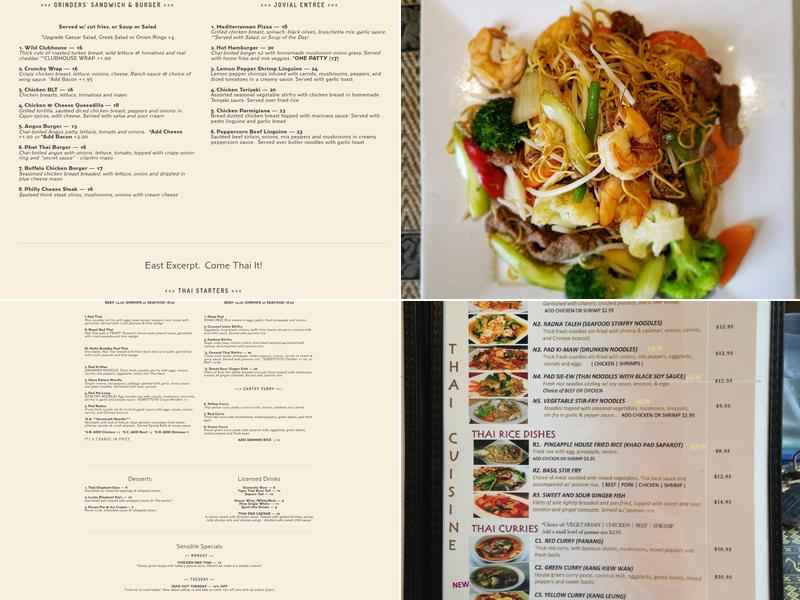 Thai Pad Menu