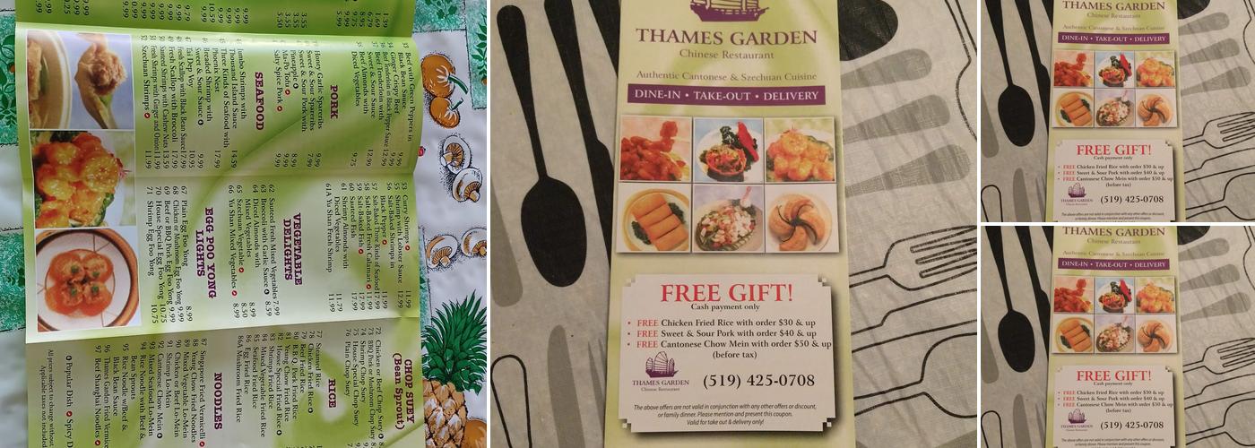 Thames Garden Menu
