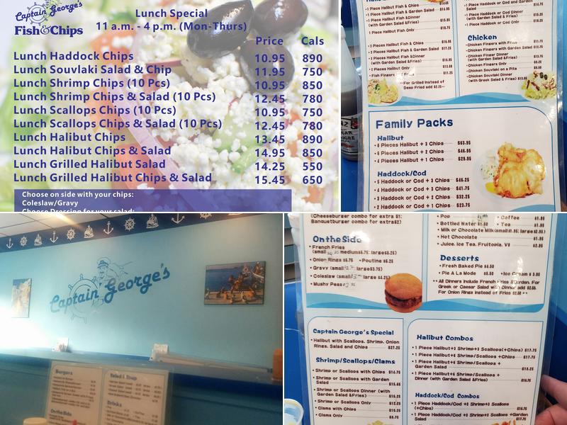 Captain George's Fish & Chips Menu