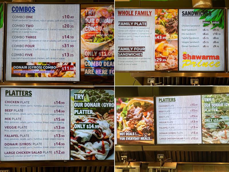 Shawarma Prince Menu