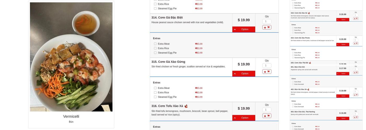 Phở Moonlight Menu