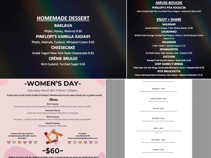 Pinelopi's Greek Kitchen Menu