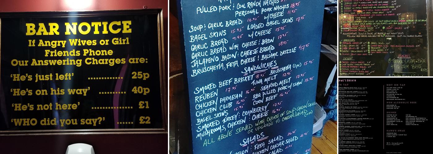 Hawgs Breath Saloon Menu