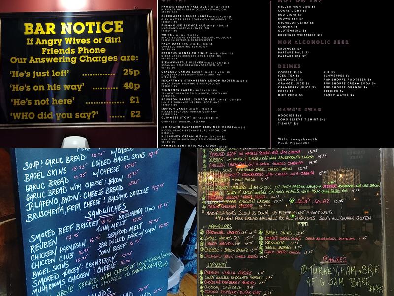 Hawgs Breath Saloon Menu