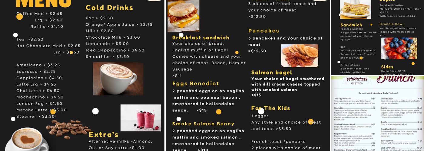 Watercress Bistro Menu