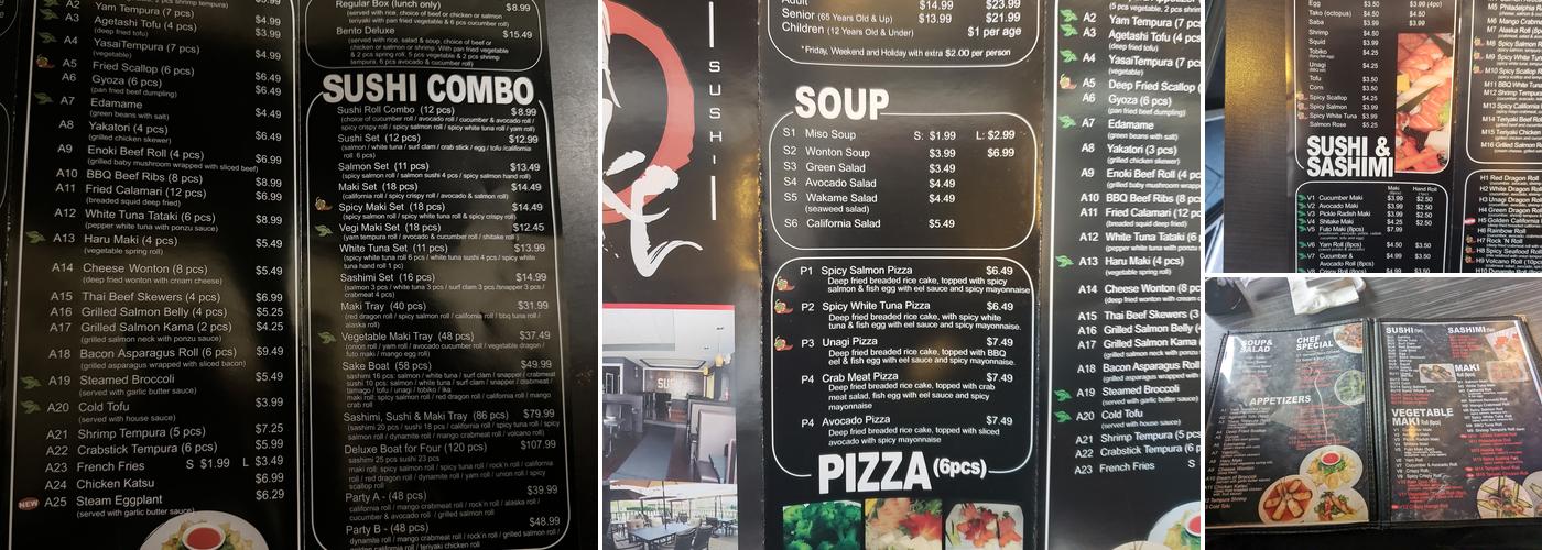 Sake Sushi Menu